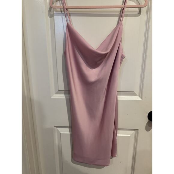 Urban Outfitters UO Mallory PINK Cowl Neck Slip Dress Adjustable Straps Size M - Picture 3 of 9